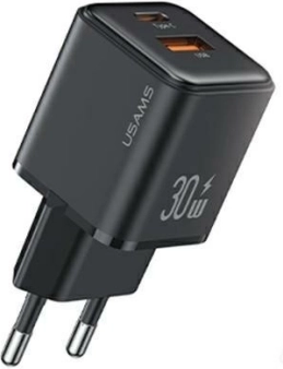 Ładowarka sieciowa USAMS 30W USB‑C + USB‑A z szybkim ładowaniem PD 3.0