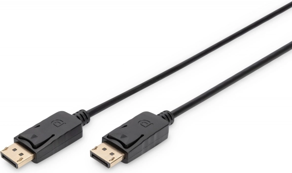 Kabel DisplayPort z blokadą 4K 60 Hz, DP–DP, 3 m, czarny