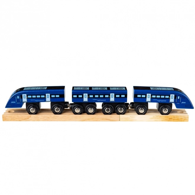 Bigjigs Rail niebieski pociąg dużych prędkości