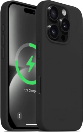 Silikonowe magnetyczne etui Color Cover do iPhone 16 Pro, czarne