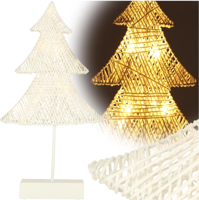 Świąteczna świecąca dekoracja Choinka 10 LED 39 cm ciepła biel