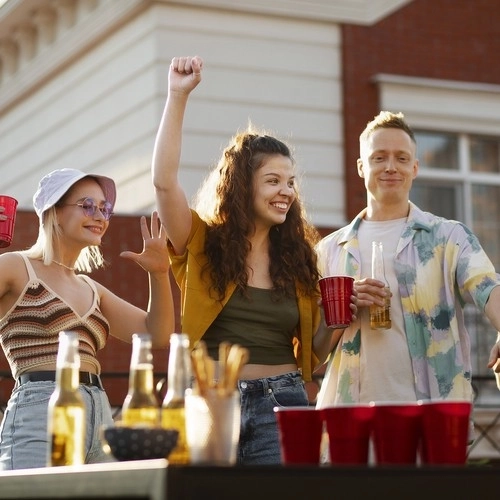 Gra Beer Pong - 50 kubków Ruhhy 21232