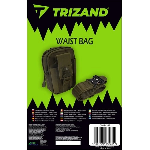 Taktyczna nerka + pas zielony Trizand 24322