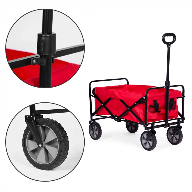 Składany wózek transportowy MultiGarden czerwony 47x105 cm
