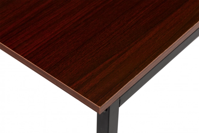 Drewniane biurko komputerowe z półkami w stylu loft