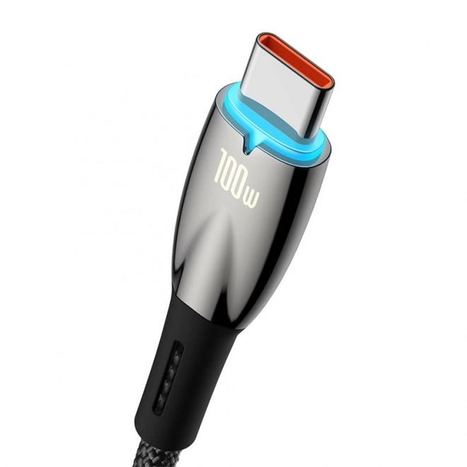 Kabel USB-C Baseus Glimmer 100 W, 2m czarny
