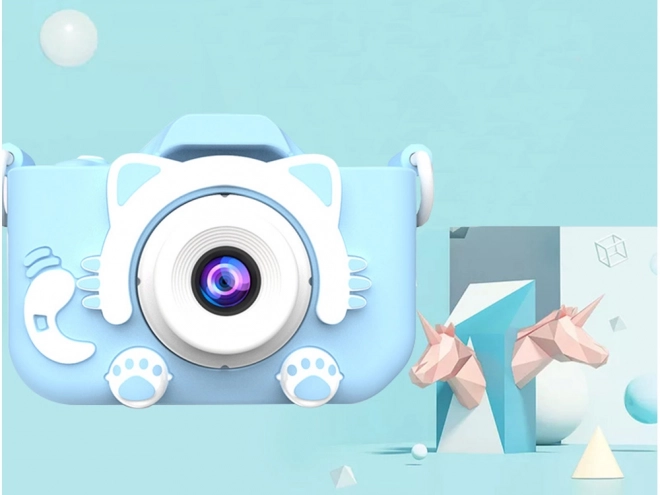 Cyfrowy aparat fotograficzny dla dzieci z kotkiem