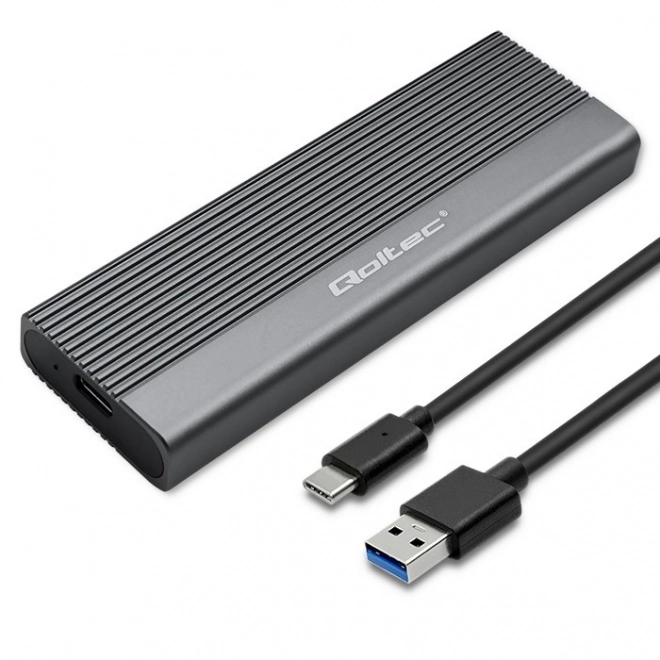 Aluminiowa obudowa na dysk M.2 SSD SATA NGFF USB-C 2TB Szary