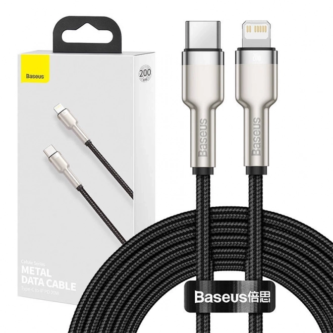 Baseus kabel USB-C do Lightning Cafule 20W, 2m czarny