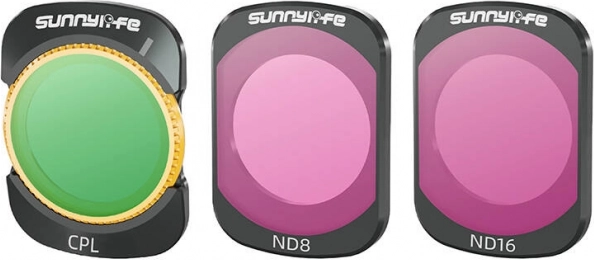 Filtry Sunnylife CPL, ND8 i ND16 do DJI Osmo Pocket 3