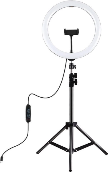 Okrągłe światło LED PULUZ 30 cm z USB‑C i statywem