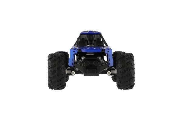 Auto RC buggy terenowe niebieskie 22cm plastikowe 2,4GHz na baterie + paczka do ładowania w pudełku 32x16x18cm