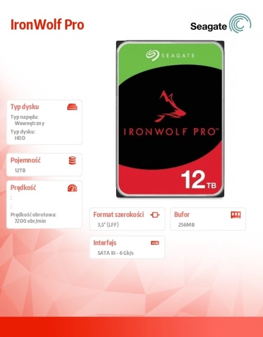 Dysk twardy IronWolf Pro 12TB
