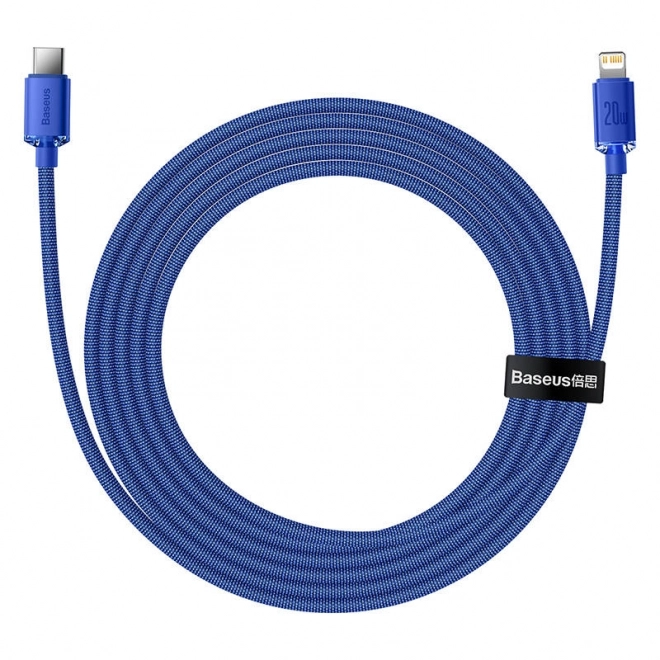 Baseus Crystal Shine kabel USB-C na Lightning 20W PD 2m niebieski