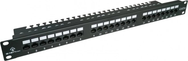 Panel krosowy UTP kat. 6, 24 portów, LSA z półką, 1U