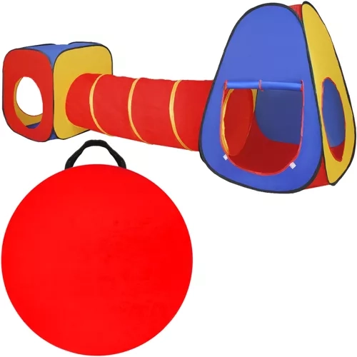 Namiot do zabawy dla dzieci 3w1 Tipi + Tunel + Domek