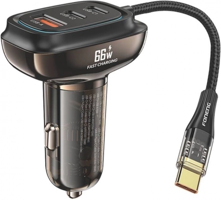 Ładowarka samochodowa FONENG C20 66 W z 3 portami (USB-A + 2× USB-C)