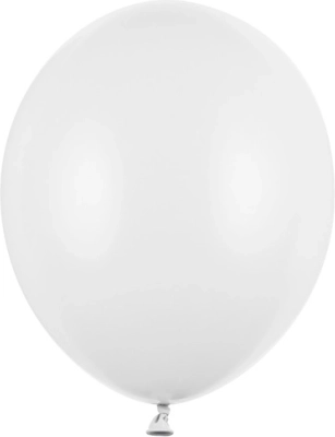 Balony Strong pastelowe białe 30 cm, 100 szt.