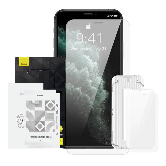 Baseus Crystal hartowane szkło 0,3 mm dla iPhone X/XS