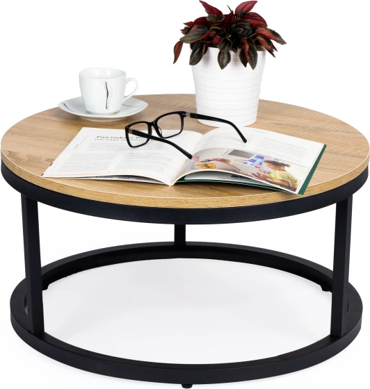 Okrągły stolik kawowy loft 60 cm MODERNHOME