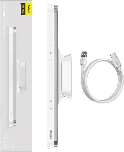 Baseus Magnetyczna Lampka Dimmable Pro z Panelem Dotykowym Biała