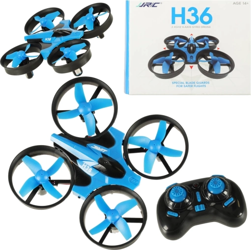 Dron JJRC H36 mini 2,4GHz 4CH z 6‑osiową stabilizacją – Niebieski