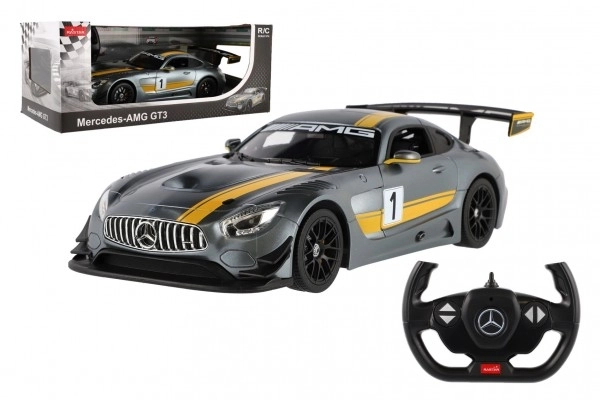 Auto RC Mercedes AMG GT3 plastikowy 35cm 2,4GHz na zdalne sterowanie na baterie w pudełku 44x18x23cm