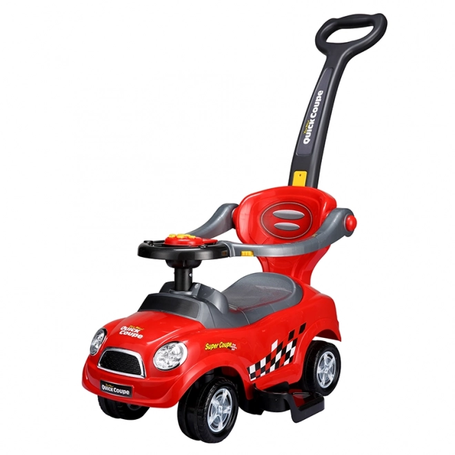 ECOTOYS Jeździk z dźwiękami i prowadnikiem Auto czerwone