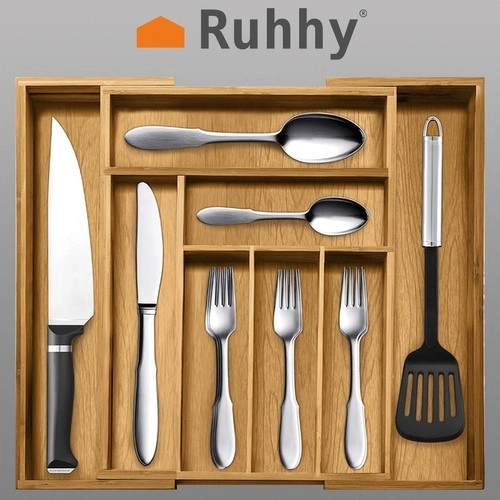 Bambusowy organizator kuchenny do szuflady Ruhha 19189