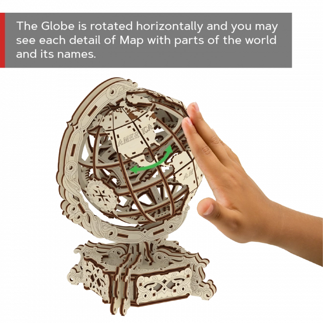 Drewniane Miasto 3D puzzle Globus 231 elementów