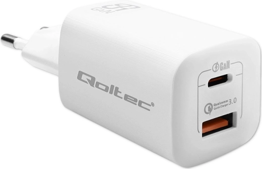 Ładowarka sieciowa 65W GaN ULTRA USB-C PD i USB QC 3.0