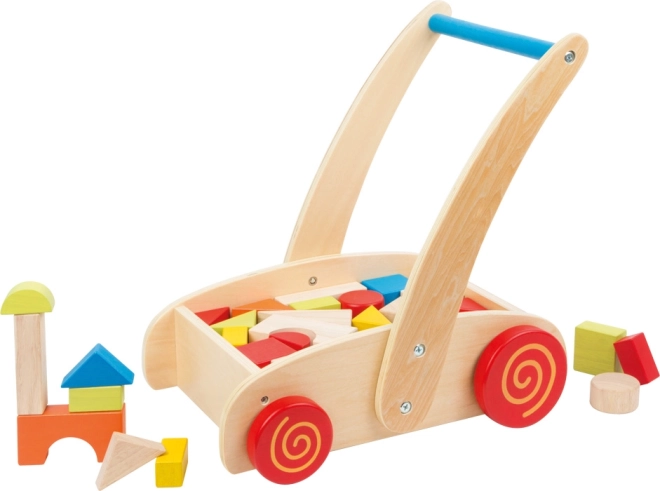 Drewniany chodzik z klockami SMALL FOOT