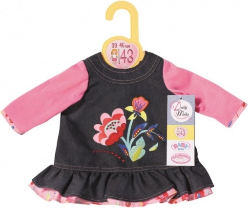 Dolly Moda Jeansowa sukieneczka, 43 cm