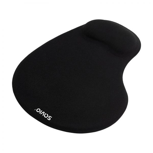Czarna ergonomiczna podkładka pod mysz SAVIO