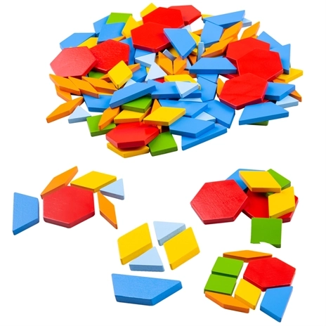 Bigjigs Toys Drewniana kolorowa mozaika
