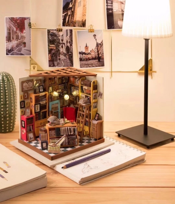 Samova czytelnia - Biblioteczka DIY Miniaturowy domek dla lalek