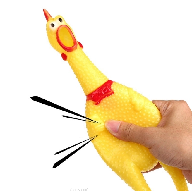 Zabawka piszcząca dla psów - kurczak, 16 cm