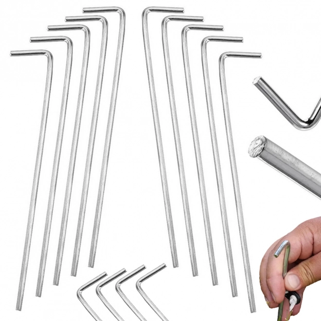 Śledzie namiotowe stalowe 24 cm 10 sztuk