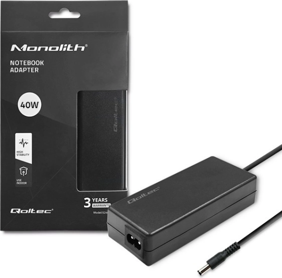 zasilacz sieciowy do laptopa 40 W 12 V 3,33 A z wtykiem 5,5 × 2,1 mm + kabel zasilający