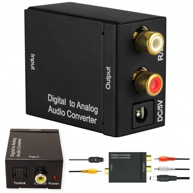 Optyczny konwerter audio Toslink na Cinch
