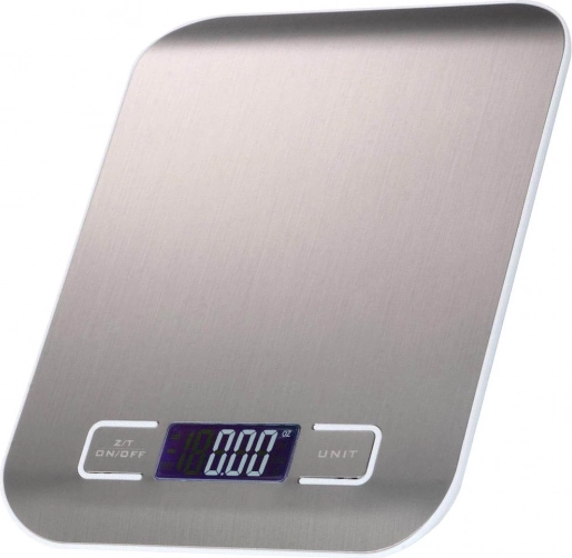 Elektroniczna waga kuchenna ze stali nierdzewnej 5 kg/1 g z podświetlanym LCD