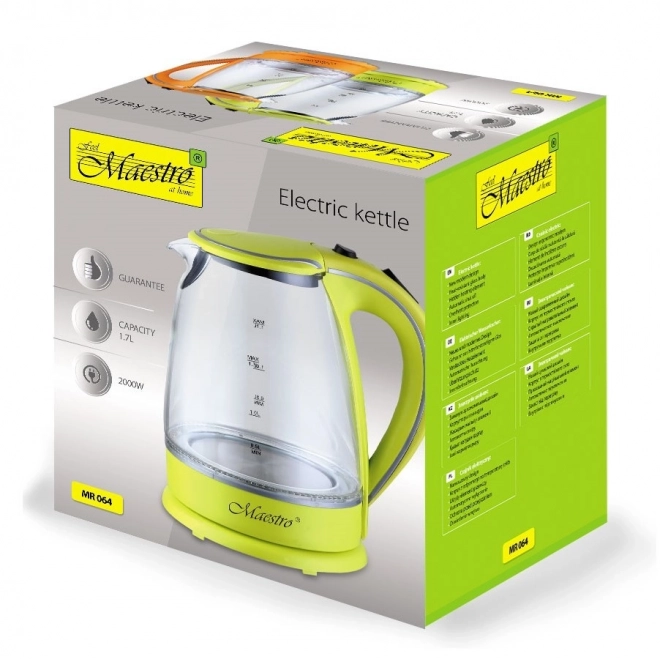 Szklany czajnik elektryczny 1,7 l 2000 W