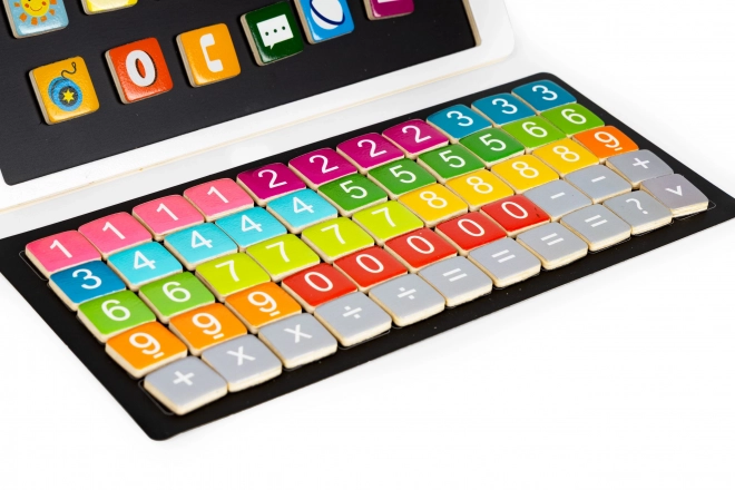 Drewniany edukacyjny tablet, magnetyczna tablica ECOTOYS