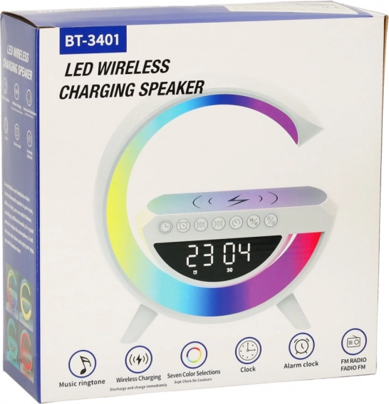 Budzik, radio FM i głośnik Bluetooth