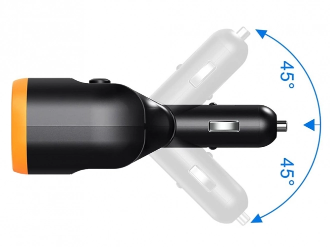 Rozdzielacz zapalniczki z ładowarką USB-A i USB-C QC 3.0