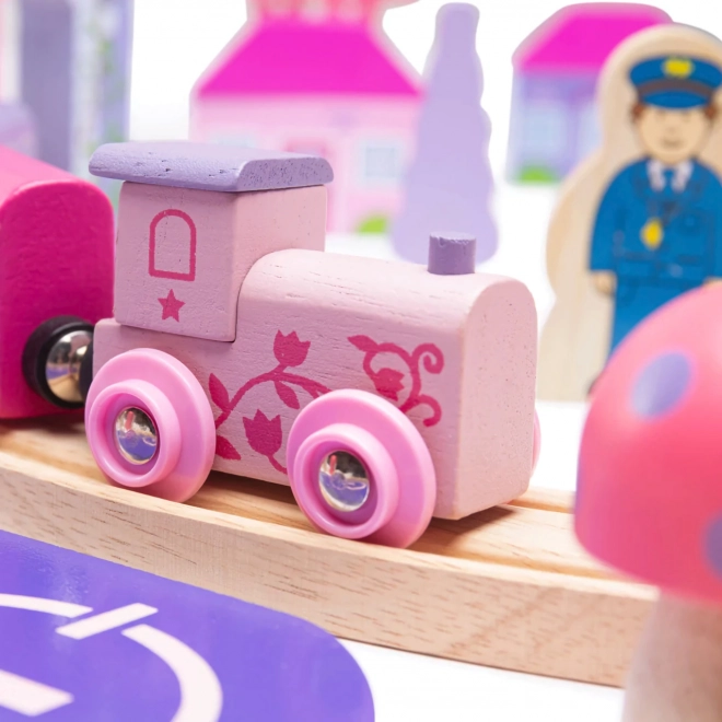 Bigjigs Rail Drewniana Duża Kolejka Księżniczki