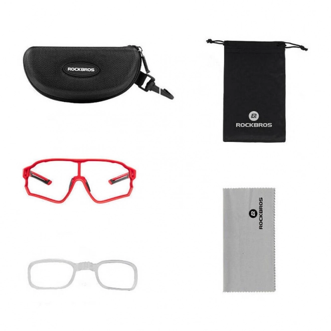 Polarizacyjne okulary rowerowe Rockbros 10135R (czerwone)