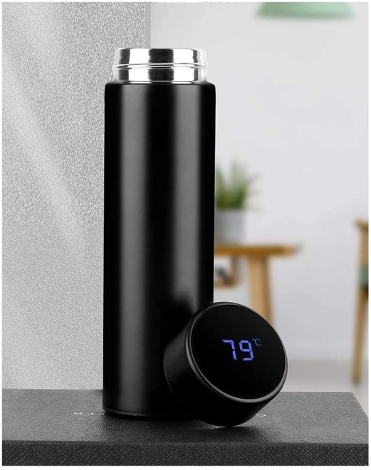 Kubek termiczny z LED wyświetlaczem 500 ml czarny