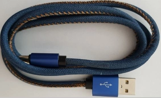 Kabel USB 8 pin Premium Jeansowy 2 m