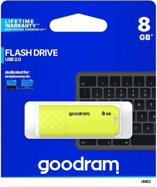 Pamięć USB GOODRAM UME2 8GB USB 2.0 żółty